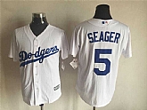Majestic Los Angeles Dodgers #5 Corey Seager White MLB Stitched Jersey,baseball caps,new era cap wholesale,wholesale hats
